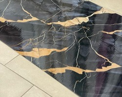 رول بديل رخام لاصق 120 * 300 سم فانيل وجه لاصق